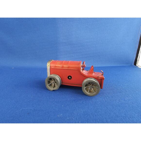Vintage Wind-Up Tri Ang Minic Toys Red Tractor - Made in England - no key - Picture 2 of 9